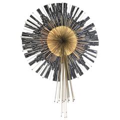 Brutalist Mixed Metal Abstract Geometric Form Sculpture by Curtis Jere 6