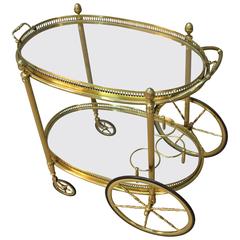 Diminutive Brass Bar Cart