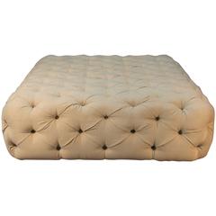 Custom Button Tufted Ottoman