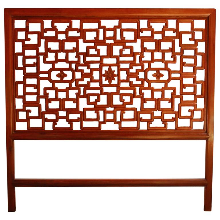 Chinese Export Carved Headboard at 1stDibs