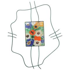 Fused Glass and Wrought Iron Light Sculpture 6