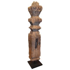 Antique Iron Wood Temple Sculpture 7