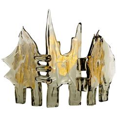 Luciano Gaspari Abstract Murano Glass Sculpture 