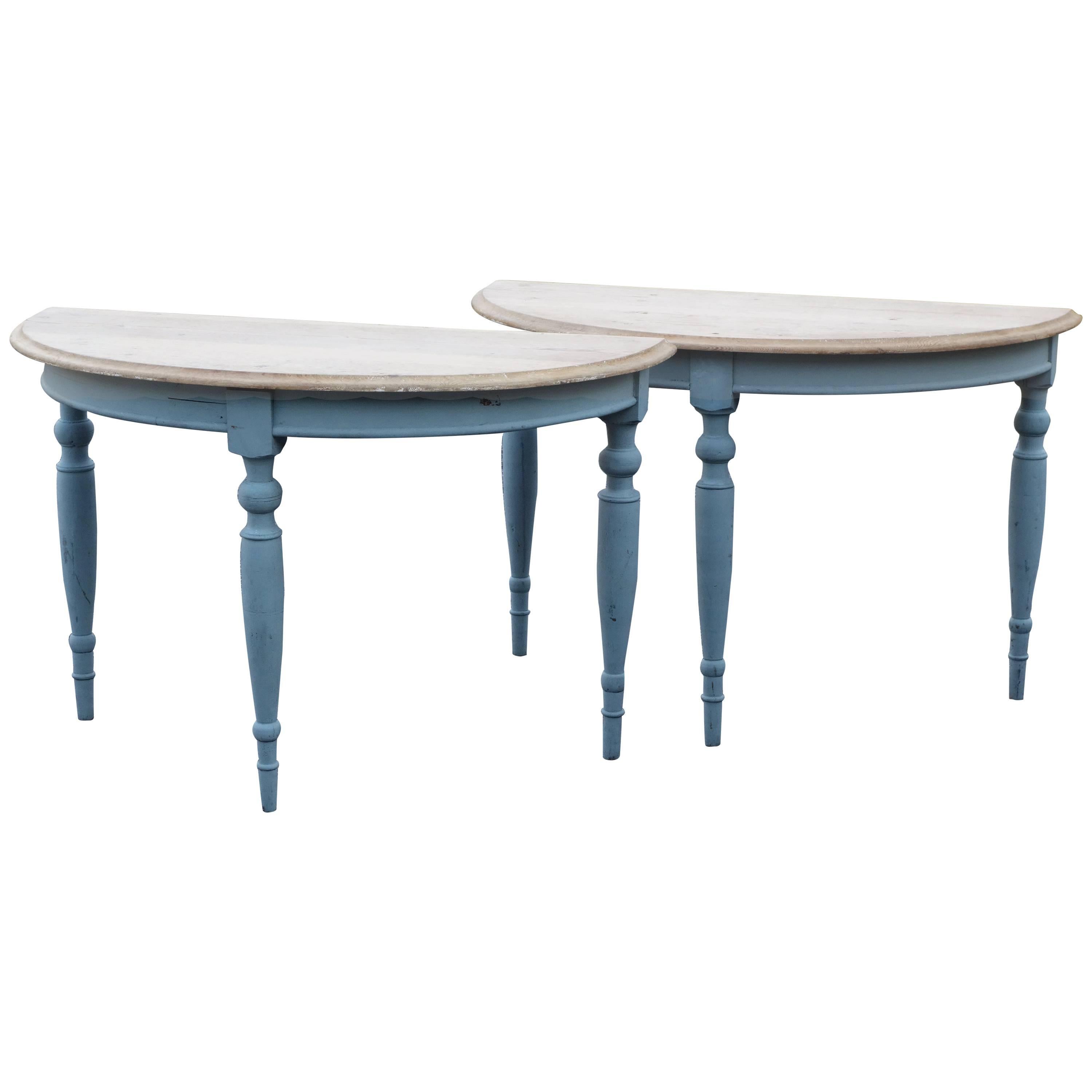 English Demilune Tables For Sale