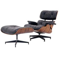 Outstanding, All Original Eames Rosewood lounge chair and ottoman.