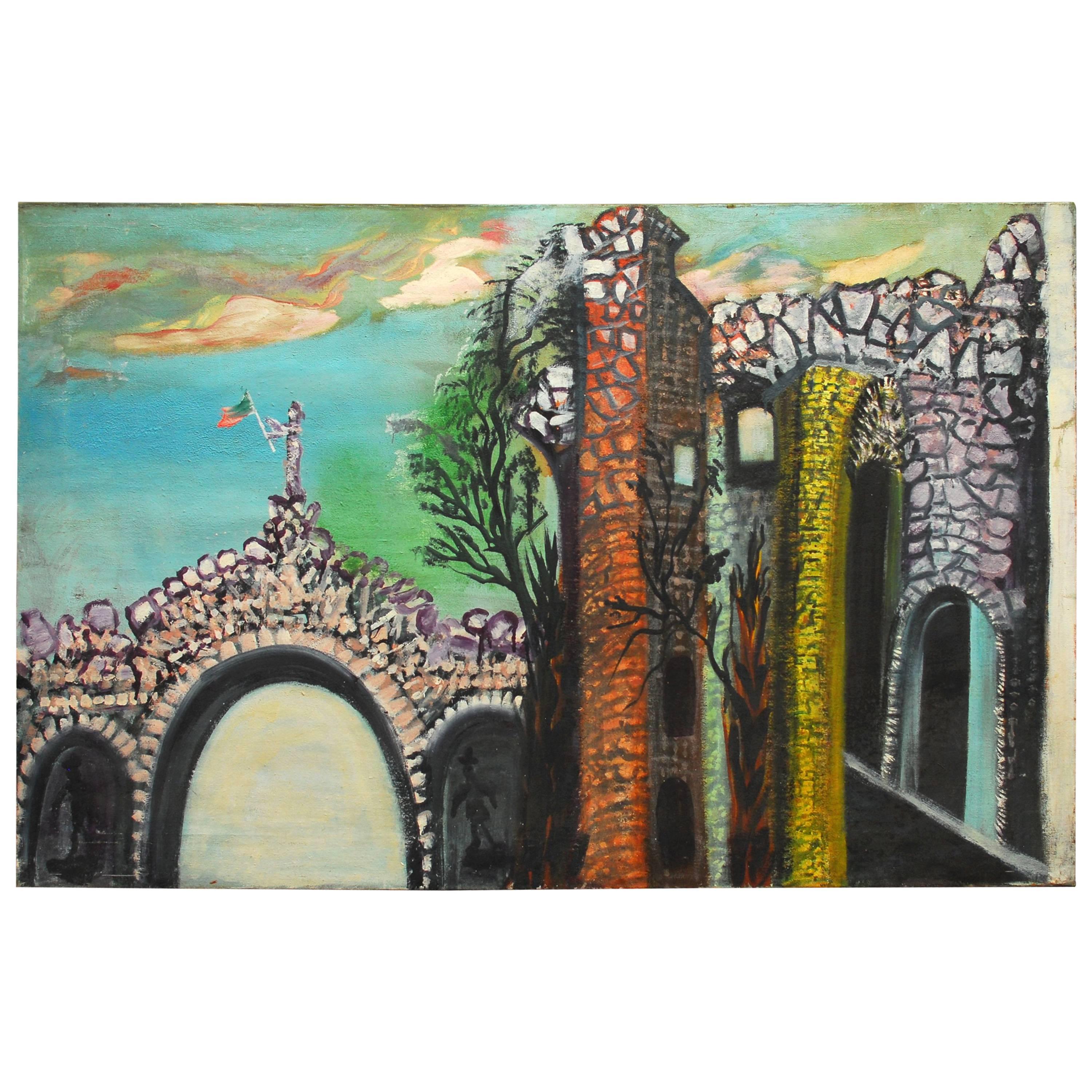 Ursula Barnes Painting "Lady on the Archway"