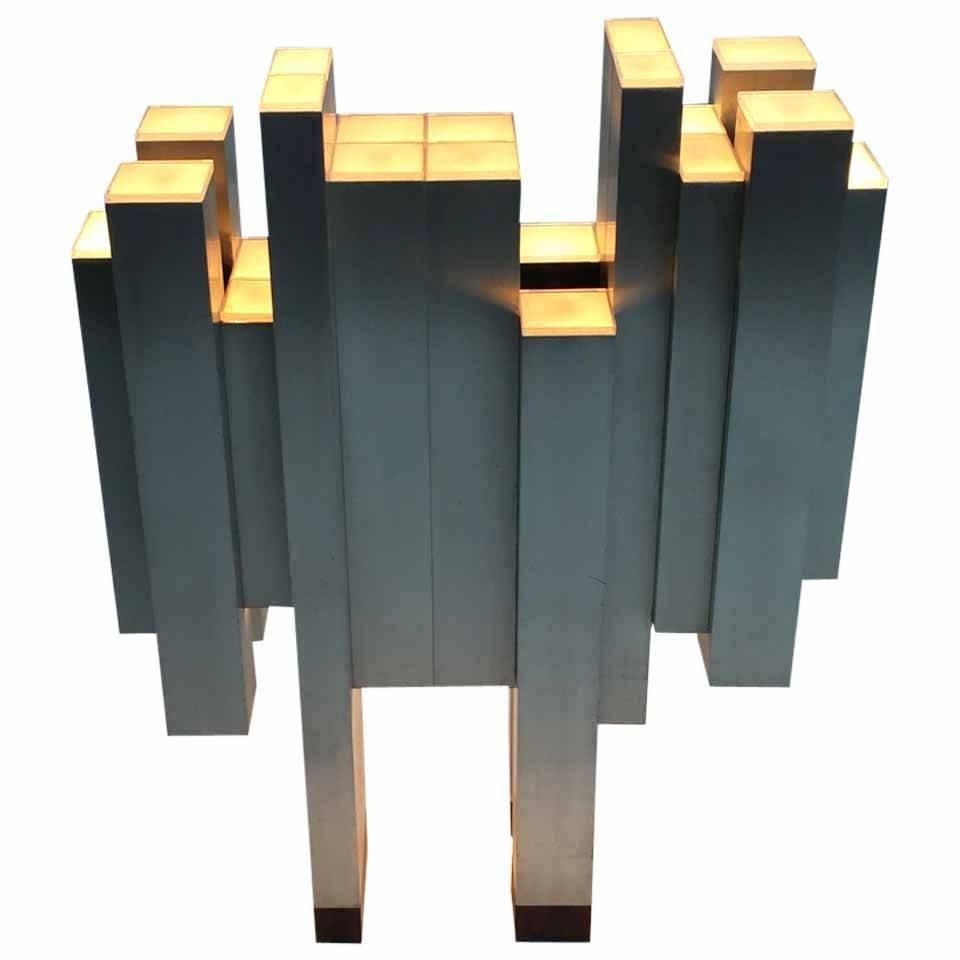 Astounding Architectural Form Lamp in the Style of Gianfranco Fini, Italy