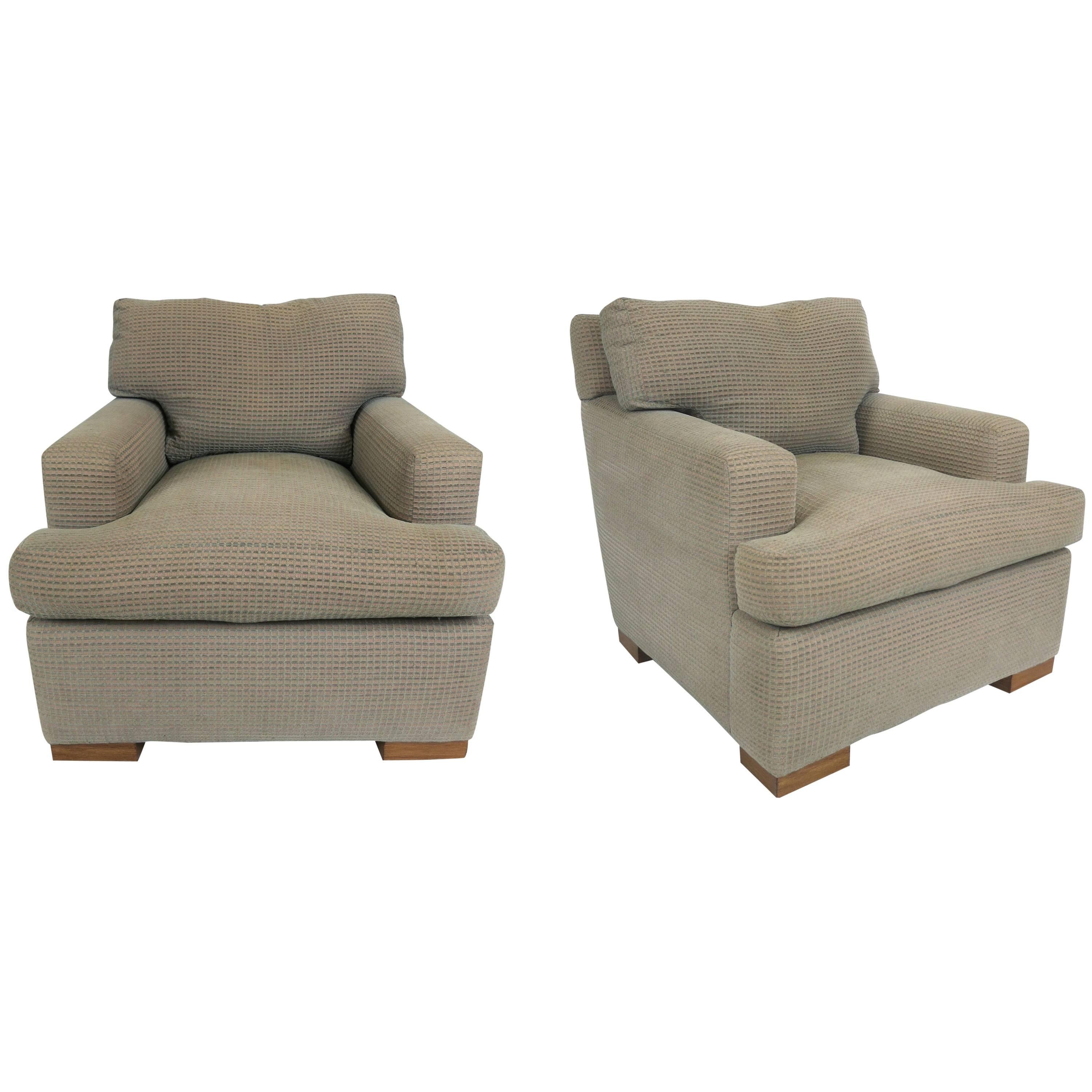 Pair Jean-Michel Frank Lounge Chairs by A. Rudin