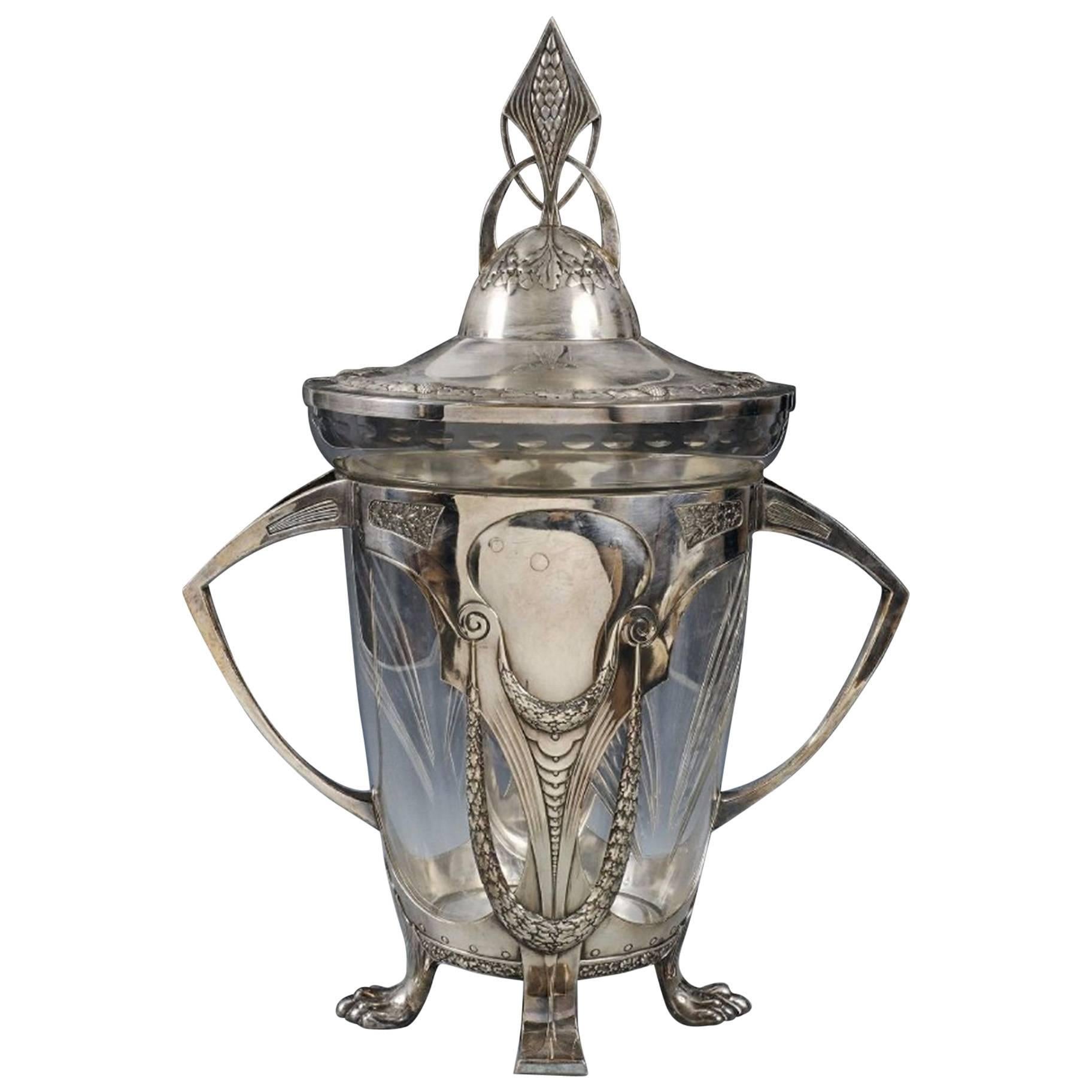 An Important  WMF-Plewkiewicz Secession Art Nouveau Punch Bowl