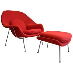 Vintage Eero Saarinen Womb Chair and Ottoman