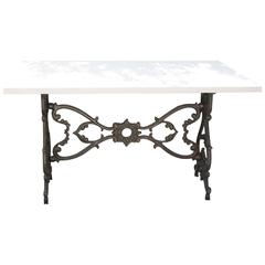 Antique 19th Century Decorative Italian Tuscan Limestone Table
