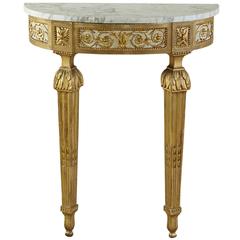 French 19th Century in the style Louis XVI Giltwood Console with Marble Top