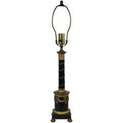 Bronze and Ormolu French Empire Style Lamp