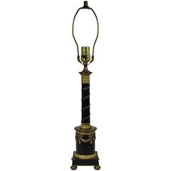 Bronze and Ormolu French Empire Style Lamp