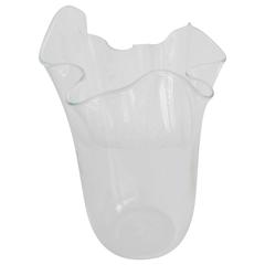Italian Blown Glass Handkerchief Form Vase