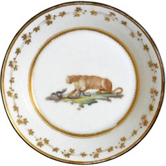 Neoclassical Gilt Decorated Plate With Puma