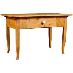 Biedermeier Country Pine Table with Drawer, circa 1825 3