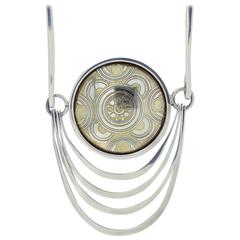 Vintage Nubia Modernist Sterling Silver Necklace by Mary Ann Scherr for Reed and Barton