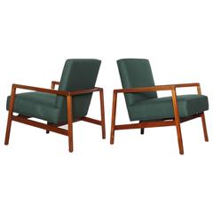 Vintage Pair of Open Armchairs by Lewis Butler for Knoll