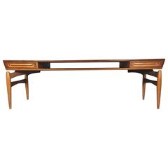 Johannes Andersen "Floating" Teak Coffee Table, Denmark, 1950s