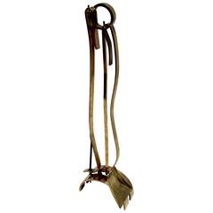 Set of Mid-Century Modern Bronze Fireplace Tools Attributed to Donald Deskey