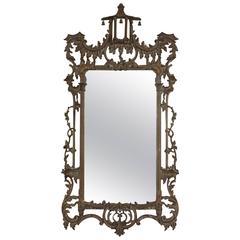 Chinese Chippendale Hand-Carved wood Mirror 1