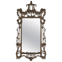 Chinese Chippendale Hand-Carved wood Mirror