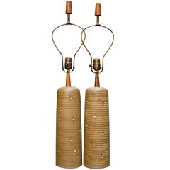 Pair of Gordon Martz Midcentury Modern Ceramic Table Lamps