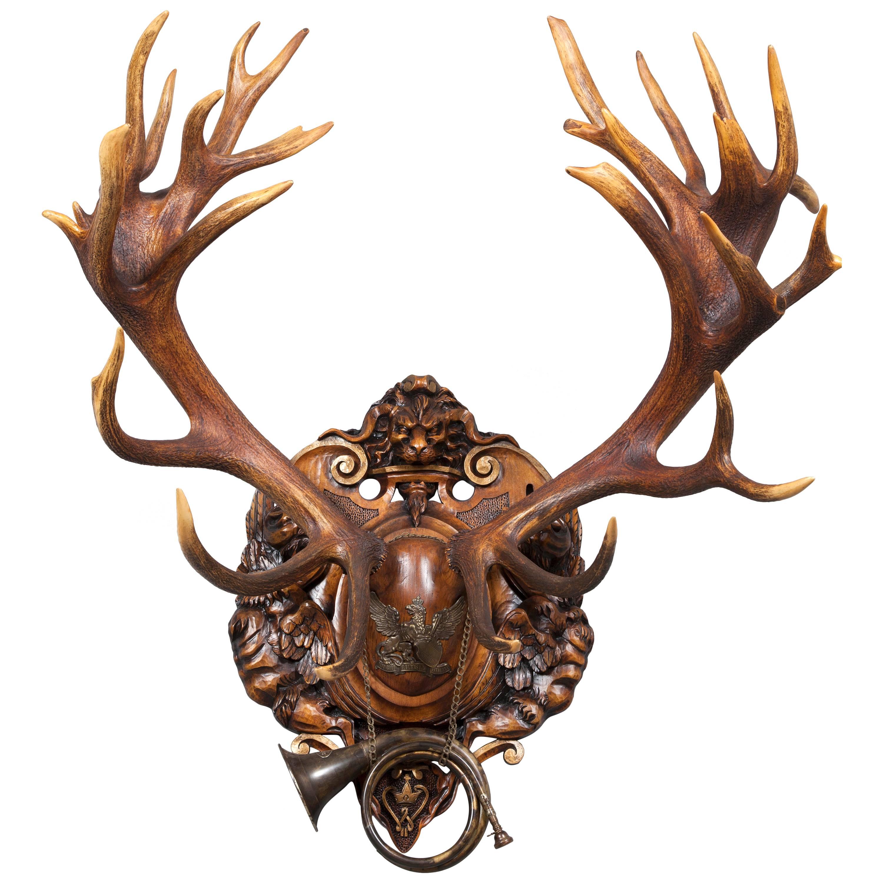 19th Century Red Stag from 1892 Eulenburg Hunt of Kaiser Wilhelm II
