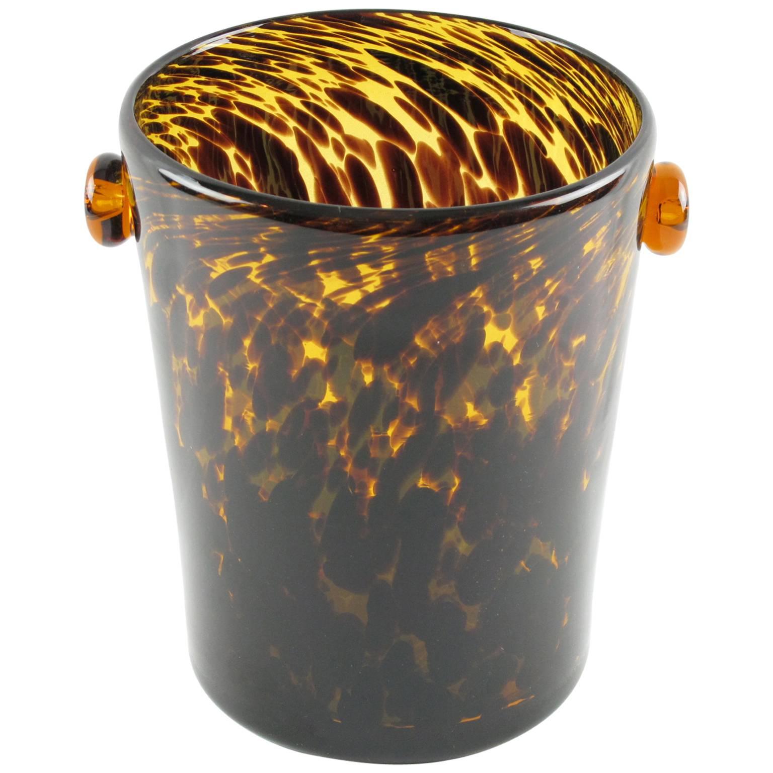 Christian Dior 1960s Tortoiseshell Glass Champagne or Wine Cooler