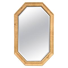 Bleached Burl Octagonal Mirror