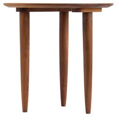 American Made Solid Walnut Round Side Table by Prelude
