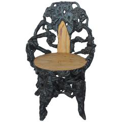 Stylish Antique Black Forest Chair