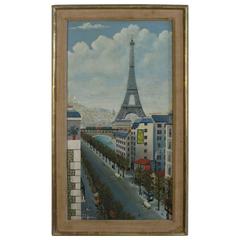 1953 French Oil of Paris by Jules LaFranc, 1887-1972