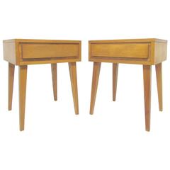 Pair of End Tables or Nightstands by Russel Wright for Conant Ball