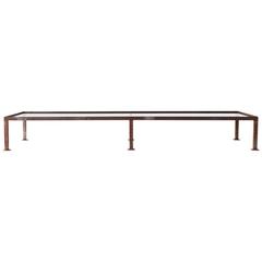 Industrial Glass and Iron Coffee Table 2