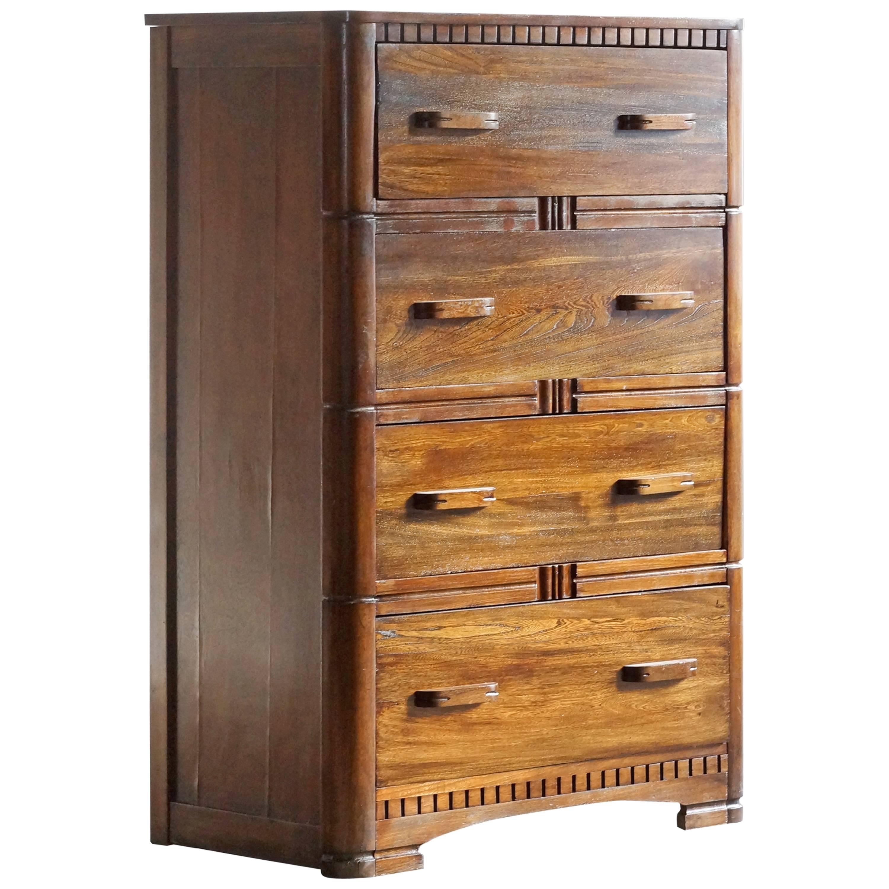 Art Deco Tallboy Dresser by Owosso