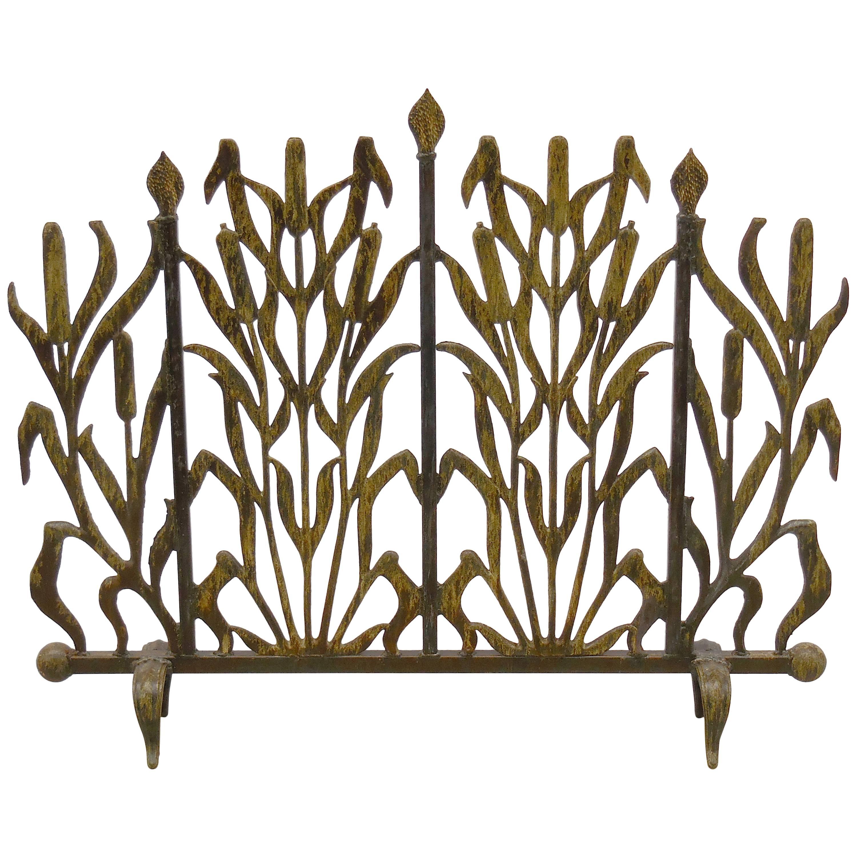 Cat Tail Fireplace Screen