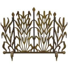 Vintage Cat Tail Fireplace Screen 
