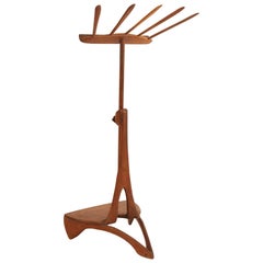 One off Sculptural Solid Walnut Music Stand by Allen Ditson