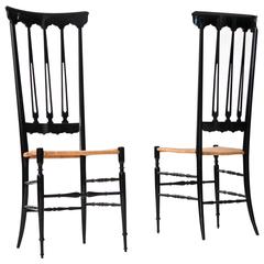 Pair of Italian High Back Chiavari Chairs