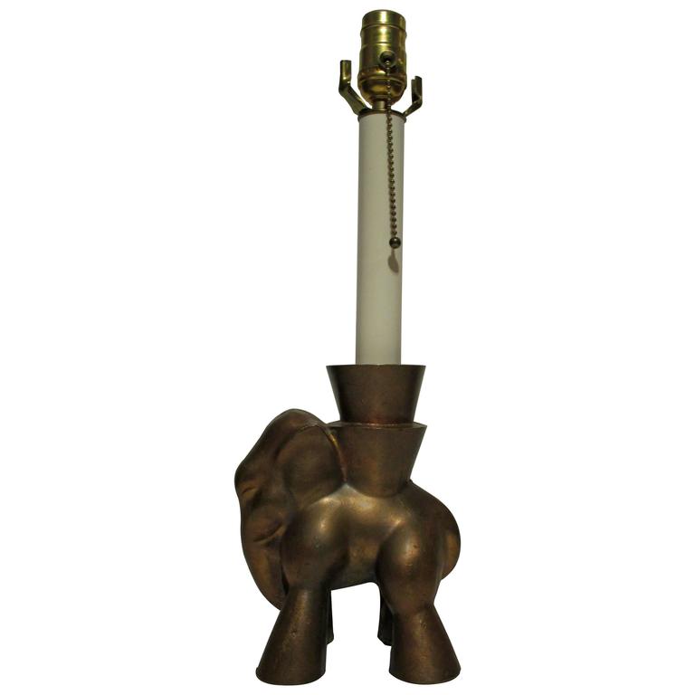Art Deco Elephant Lamp For Sale at 1stDibs