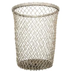 Used Aluminum Decorative Waste Basket