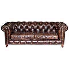 Custom Leather Chesterfield Sofa