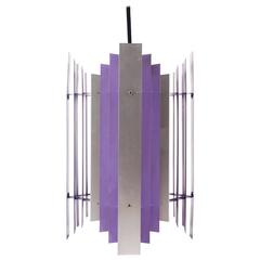 Danish Pendant by Preben Dahl for Hans Følsgaard, Purple and Silver Metal, 1960s 9