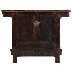19th Century Chinese Petite Two-Door Elm Chest