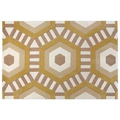 Kinder GROUND Bone Swizzle Rectangular Area Rug 7