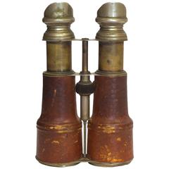 Early 20th c. Leather and Brass Binoculars