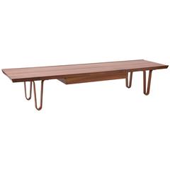 Edward Wormley for Dunbar Long John Bench with Drawer