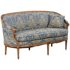 French Louis XVI Beechwood Antique Canapé Settee, 19th Century
